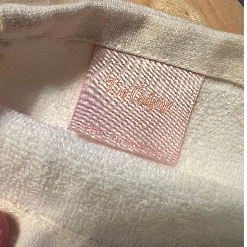 La Cuisine Kitchen Towels Unisex 18x28 Cream New Easter Bunny Set of 2 Cotton